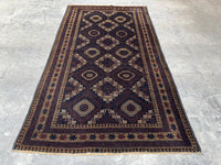 3.10x6.8 Tribal Area Rug – Handmade Geometric Boho Carpet for Living Room &amp; Bedroom – Oriental Floor Decor, Artisan Woven Home Accent