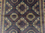 3.10x6.8 Geometric Tribal Rug - Hand-Knotted Afghan Wool Carpet