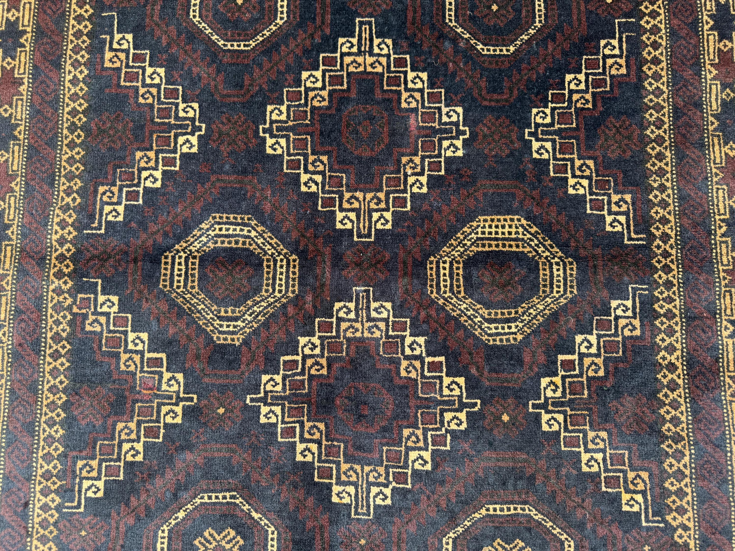 3.10x6.8 Tribal Area Rug – Handmade Geometric Boho Carpet for Living Room &amp; Bedroom – Oriental Floor Decor, Artisan Woven Home Accent