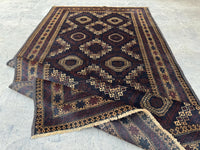3.10x6.8 Tribal Area Rug – Handmade Geometric Boho Carpet for Living Room &amp; Bedroom – Oriental Floor Decor, Artisan Woven Home Accent