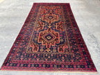 3.12x7.3 Geometric Tribal Rug - Hand-Knotted Afghan Wool Carpet