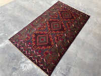 3.11x6.7 Handmade Tribal Area Rug – Geometric Boho Carpet for Living Room &amp; Bedroom – Oriental Floor Decor, Artisan Woven Home Accent