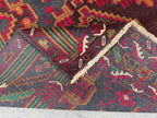 3.11x6.7 Geometric Tribal Rug - Hand-Knotted Afghan Wool Carpet