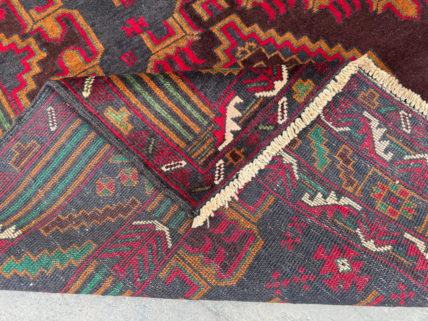 3.11x6.7 Handmade Tribal Area Rug – Geometric Boho Carpet for Living Room &amp; Bedroom – Oriental Floor Decor, Artisan Woven Home Accent