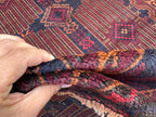 3.11x6.9 Turkmen Geometric Rug - Hand-Knotted Afghan Wool Carpet