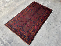 3.11x6.9 Afghan Geometric Carpet - Hand-Knotted Turkmen Carpet - Morrocan Rug For Living Room, Bedroom &amp; Kid's Room Area Rug - Boho Gift Rug