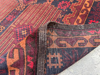 3.11x6.9 Afghan Geometric Carpet - Hand-Knotted Turkmen Carpet - Morrocan Rug For Living Room, Bedroom &amp; Kid's Room Area Rug - Boho Gift Rug