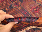 3.11x6.9 Turkmen Geometric Rug - Hand-Knotted Afghan Wool Carpet