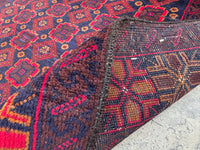 3.6x6.6 Hand-Tufted Geometric Carpet - Hand-Knotted Turkmen Carpet - Morrocan Rug For Living Room, Bedroom, Hallway &amp; Kid's Room Decor