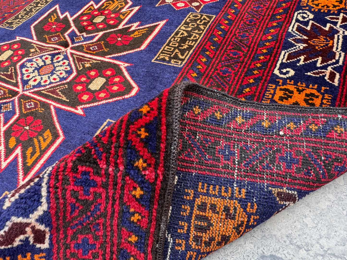 3.12x6.8 Afghan Runner rug Antique Hand knotted Wool Runner, Oriental Hallway Runner Rug, Turkmen Stair runner Rug, Entryway runner Area Rug