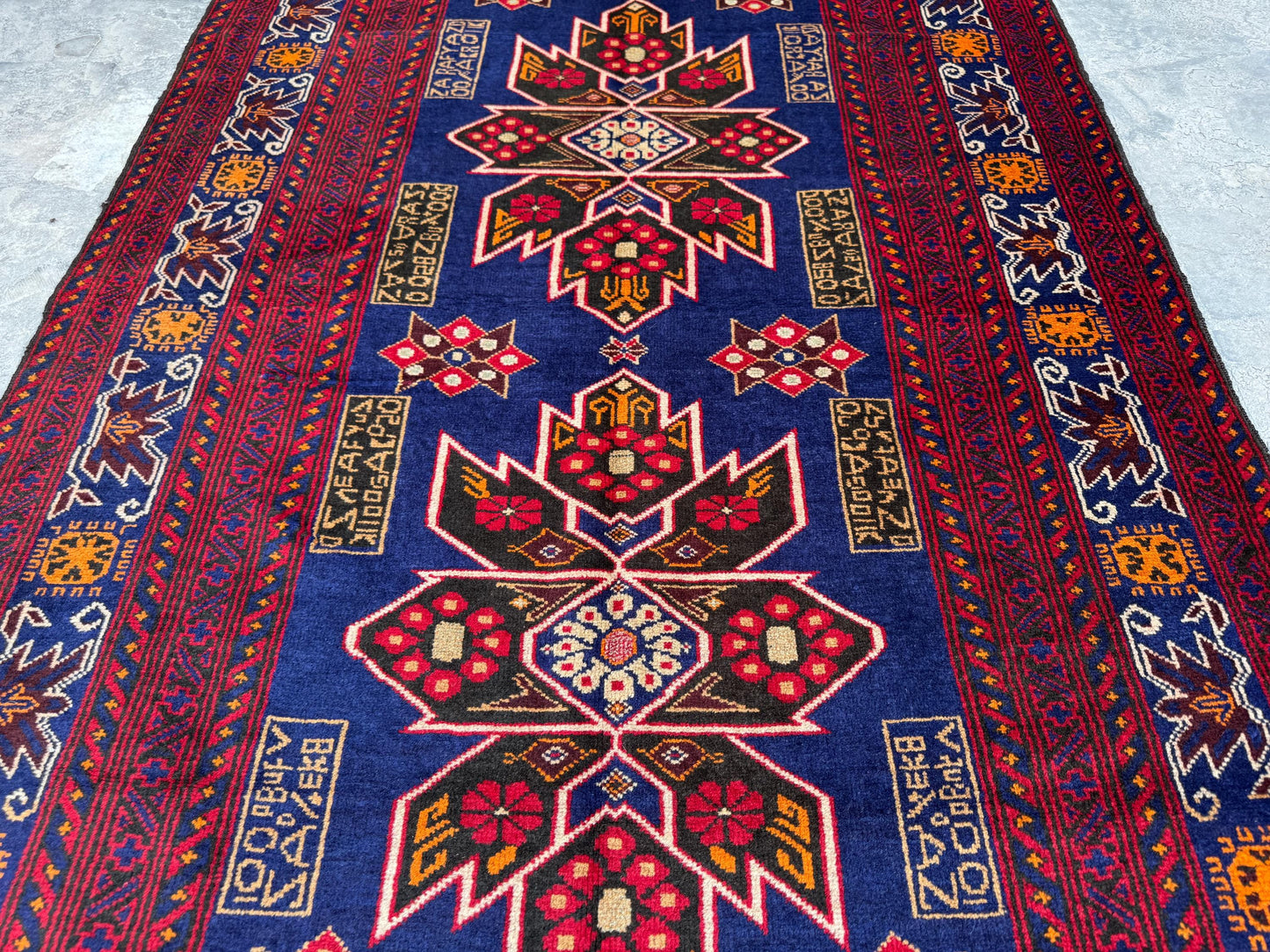 3.12x6.8 Afghan Runner rug Antique Hand knotted Wool Runner, Oriental Hallway Runner Rug, Turkmen Stair runner Rug, Entryway runner Area Rug