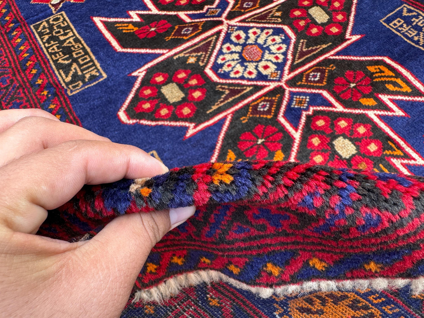 3.12x6.8 Afghan Runner rug Antique Hand knotted Wool Runner, Oriental Hallway Runner Rug, Turkmen Stair runner Rug, Entryway runner Area Rug