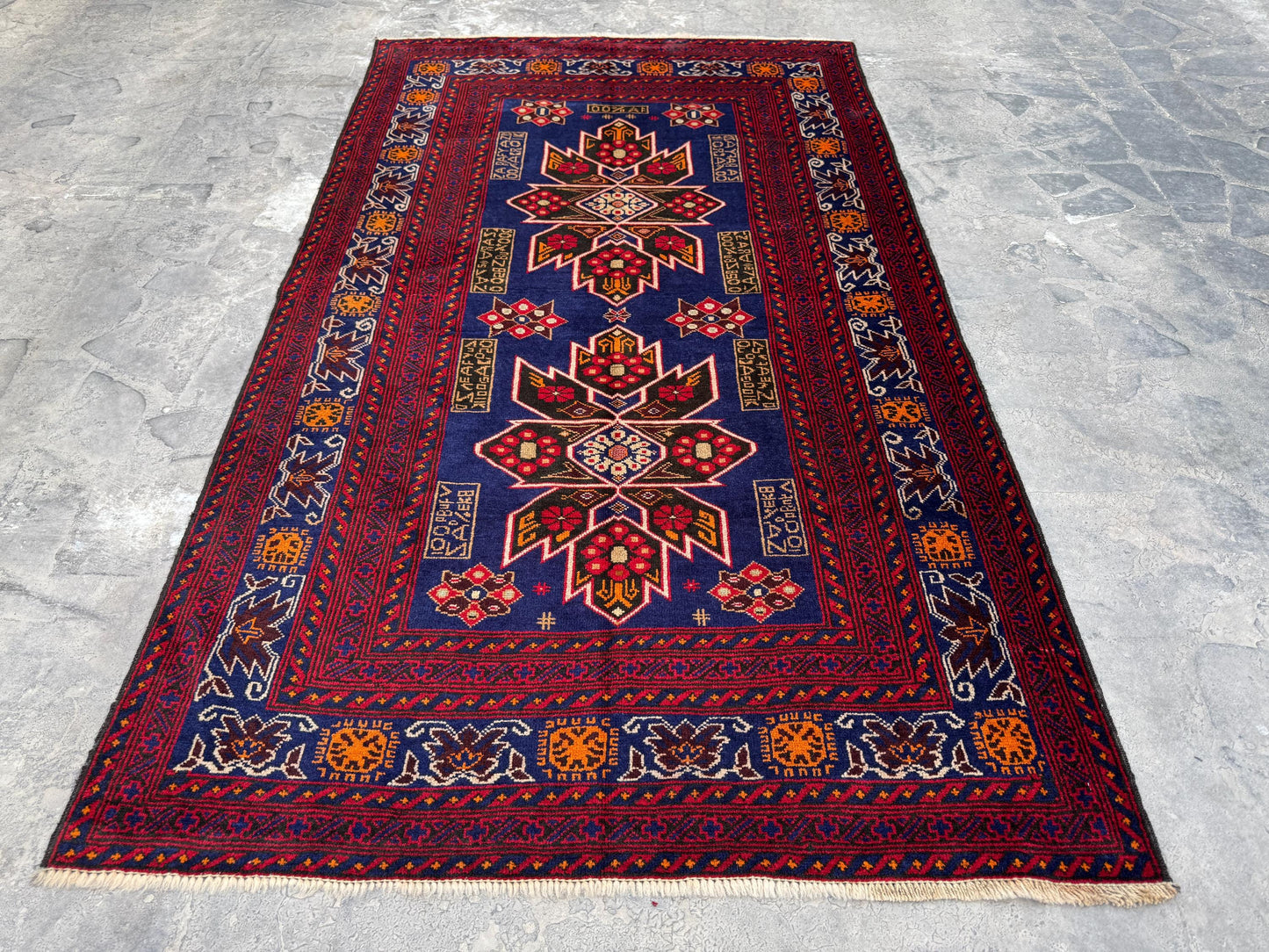 3.12x6.8 Afghan Runner rug Antique Hand knotted Wool Runner, Oriental Hallway Runner Rug, Turkmen Stair runner Rug, Entryway runner Area Rug