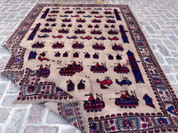 6.3x9.6 Handmade Animated Carpet – Helicopter Design Carpet for Kids Room and Bedroom Decor – Fun Toy Rug, Gift Carpet &amp; Kabul Pictorial Art