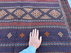 4.3x6.8ft Colourful Afghan Kilim - Handmade Qalai Naw Wool Area Rug